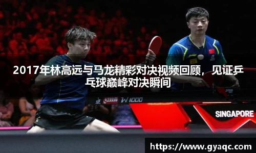 2017年林高远与马龙精彩对决视频回顾，见证乒乓球巅峰对决瞬间